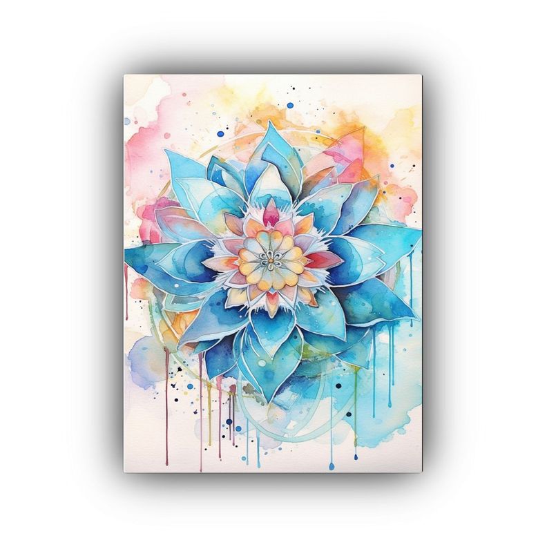 Cuadros De Mandalas Acuarela Naturaleza Viva 20x30 Cm-0