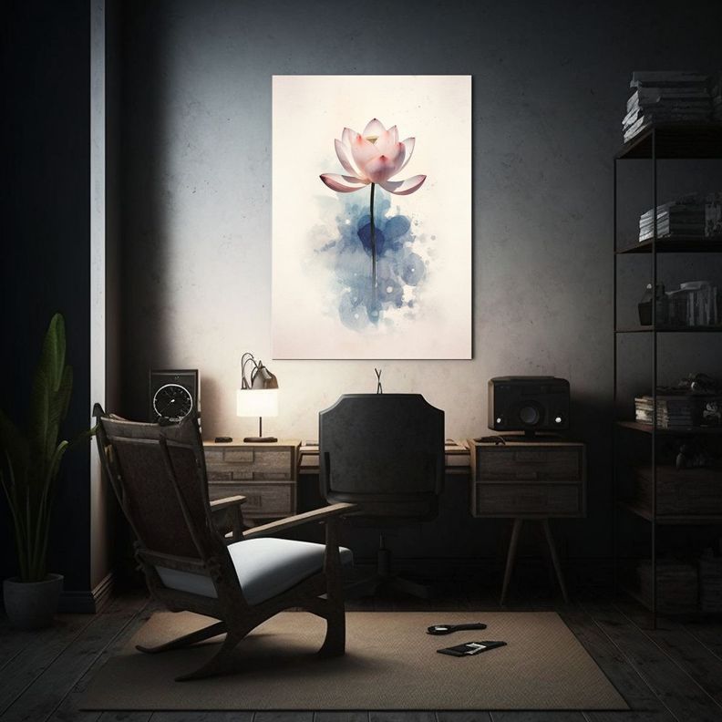 Cuadro Conceptual Living Abstract Acuarela Lona 40x50cm-2