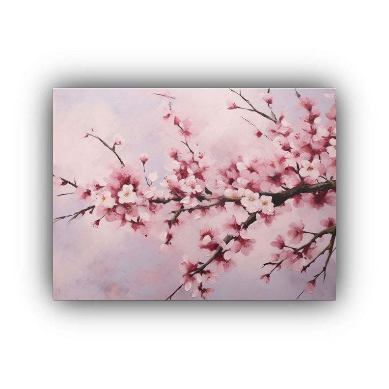 Cuadro Moderno Abstracto De Cerezo En Flor 60x40cm-0