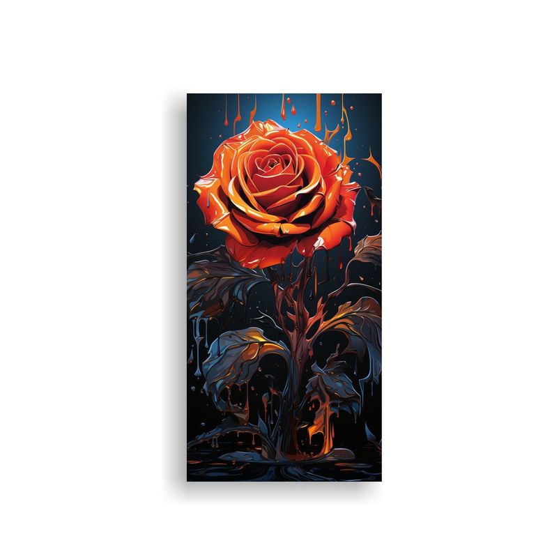 Lienzo Cuadro Alta Resolución Rosa Melting 20x40cm-0