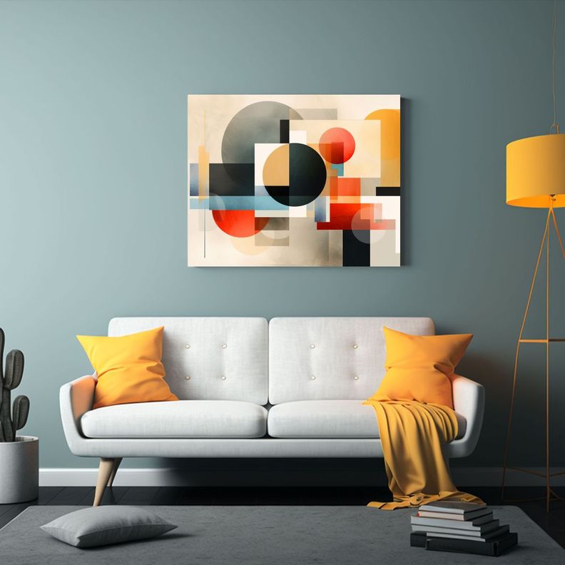 Cuadro Abstracto En Bastidor: Embrace La 90x60cm-2