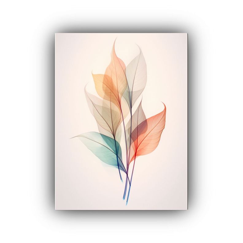 Pinturas Decorativas Minimalistas De Hojas 20x30cm