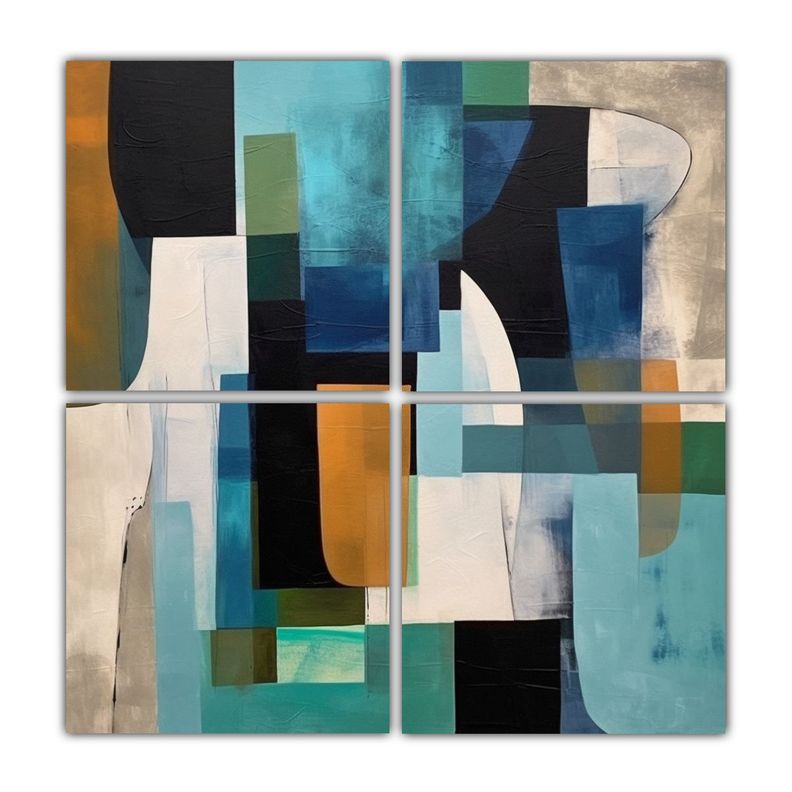 Pinturas Acrílicas Minimalistas De Cuatro Artes 200x200 Cm-0