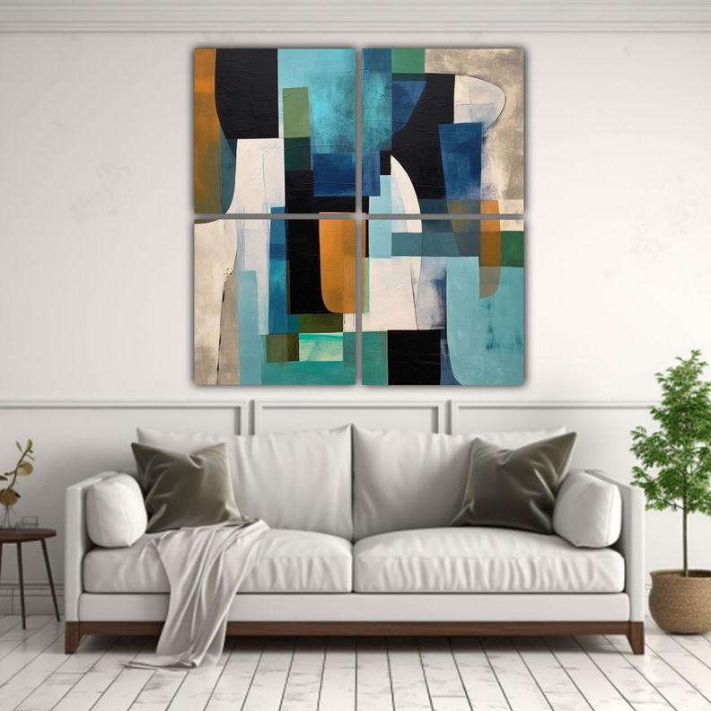 Pinturas Acrílicas Minimalistas De Cuatro Artes 200x200 Cm-2