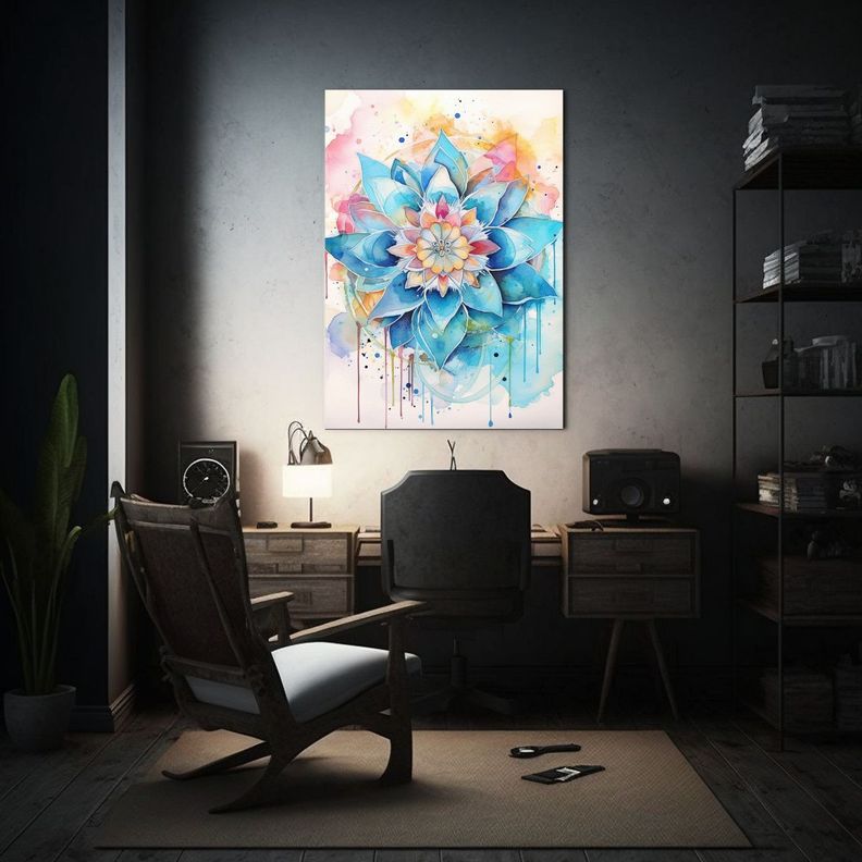 Cuadros De Mandalas Acuarela Naturaleza Viva 80x120 Cm-2