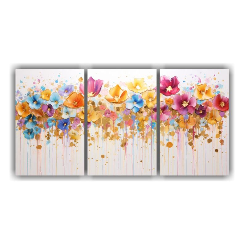 Pintura Acrílica En Bastidor Abstracta En Blanco 180x90 Cm-0