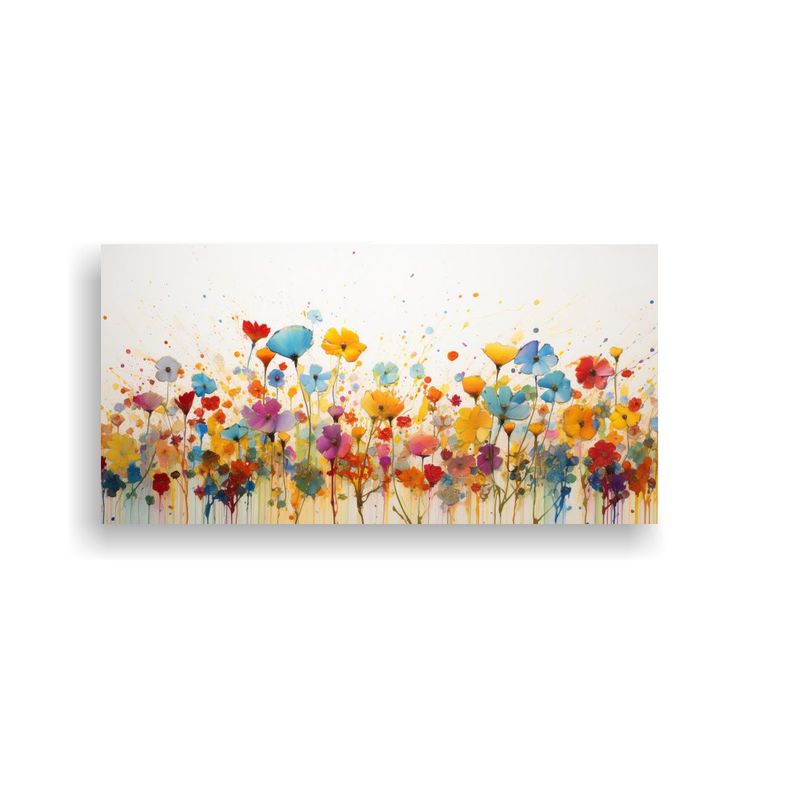 Pintura Acrílica Moderna Perspectiva En Blanco 40x20cm-0