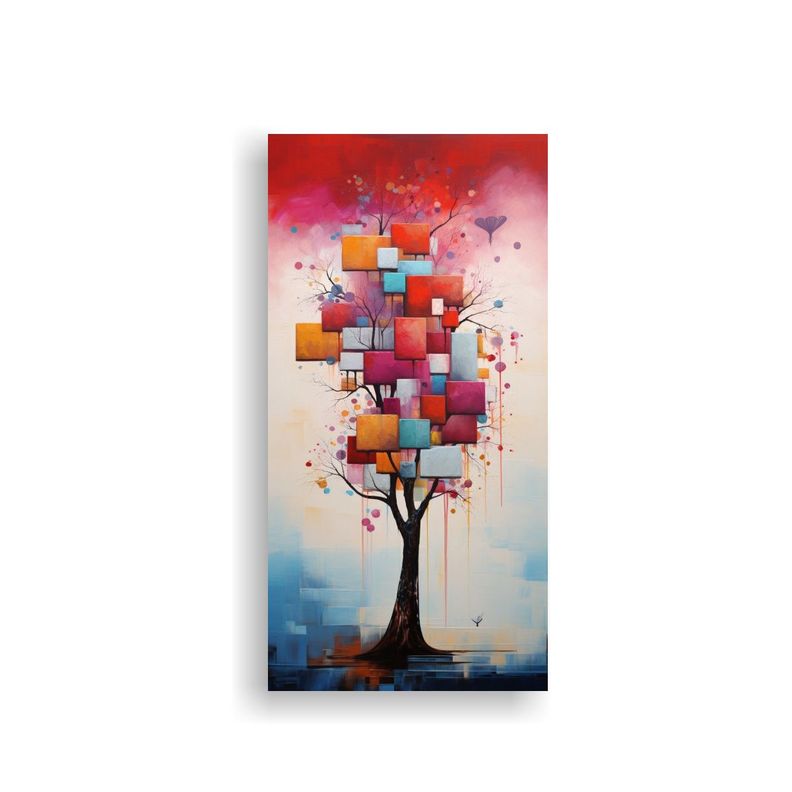 Cuadros De Árboles Abstractos Enigmáticos Para 20x40cm-0