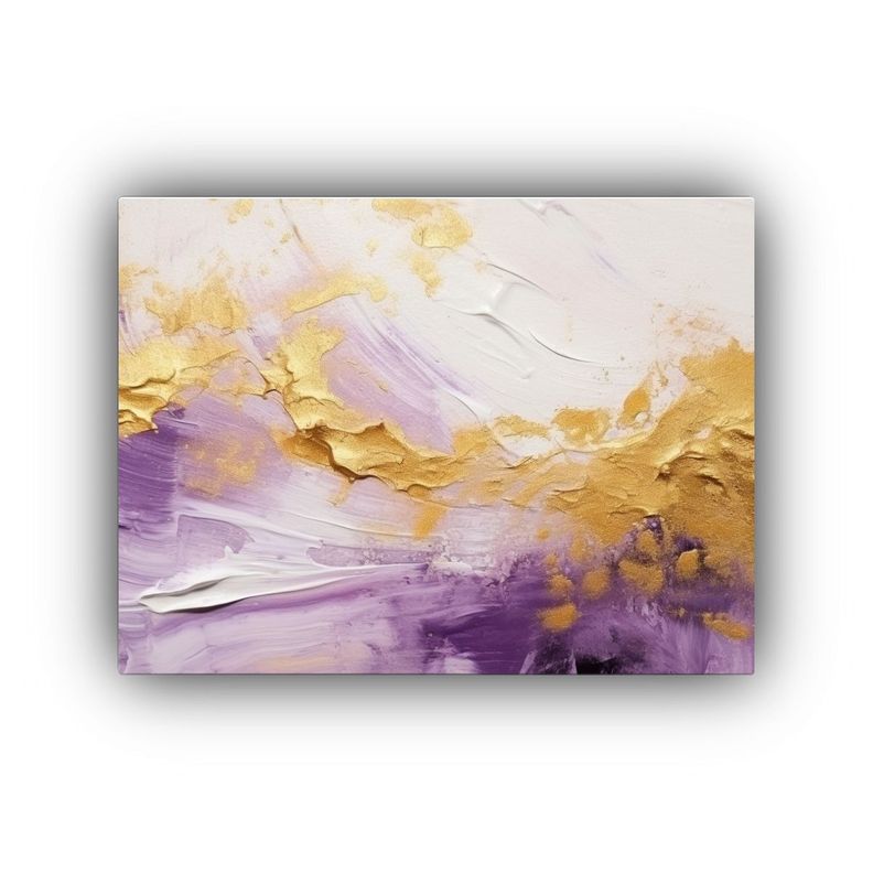 Cuadro Composición Adorable Pintura Abstracta Estilo Oleo Y 50x40cm-0