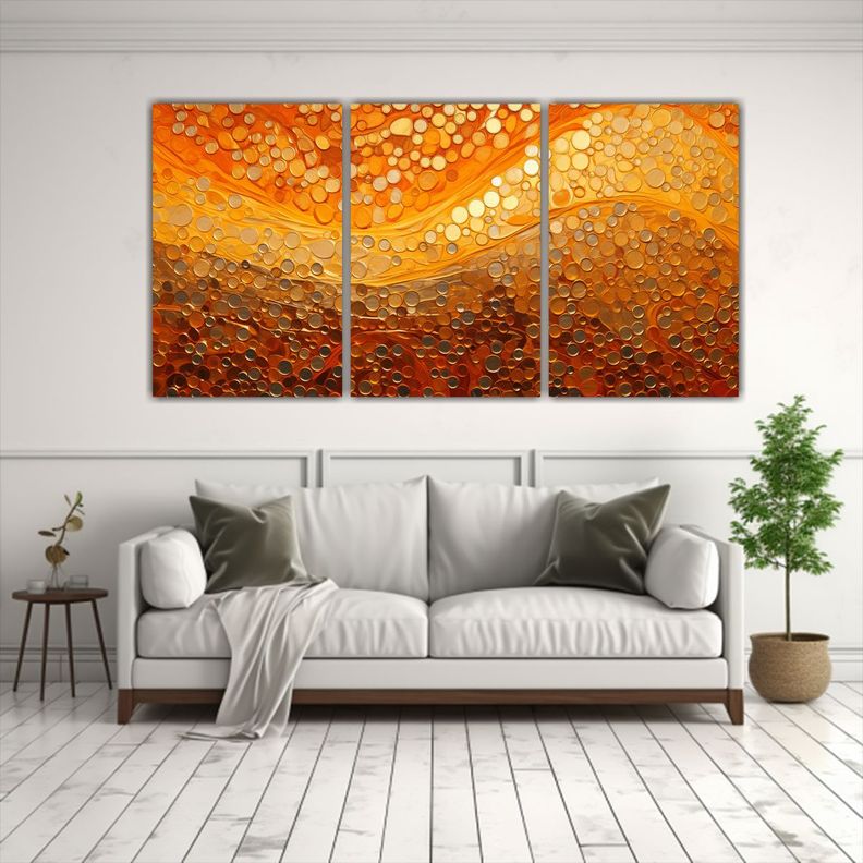 Pinturas Decorativas Juveniles Estilo Puntillismo 120x60 Cm-2