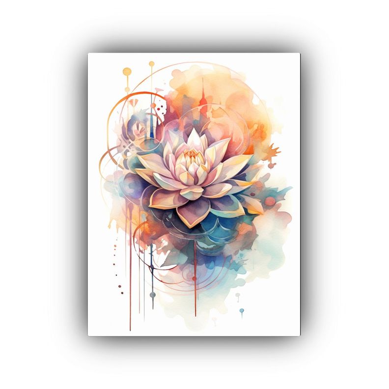 Pintura Abstracta Urbana Boho Zen En Acuarela 30x45 Cm
