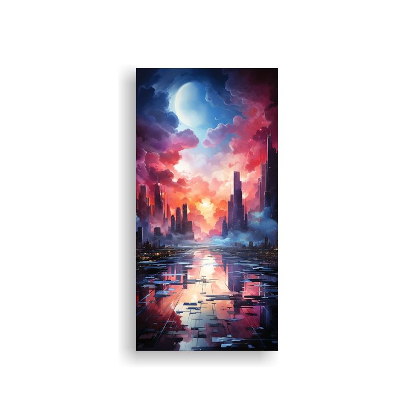 Cuadro Abstracto En Bastidor Moderno: Naturaleza 80x160cm-0