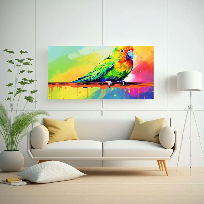 Cuadro Tonos Equilibrio Visual Canarios En Arcoír 80x40cm-2