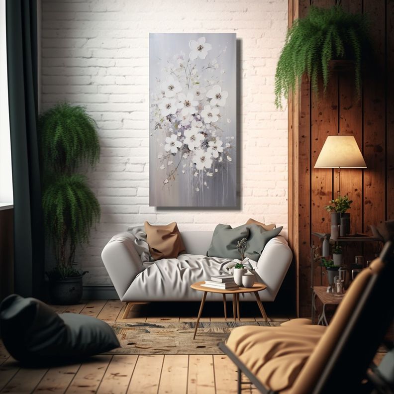Pintura Acrílica De Composición En Lienzo 60x120cm-2