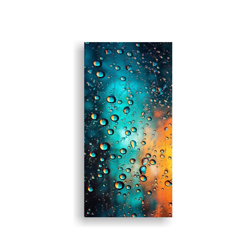 Cuadro De Dibujo Abstracto Con Gotas De Lluvia De 40x80cm-0