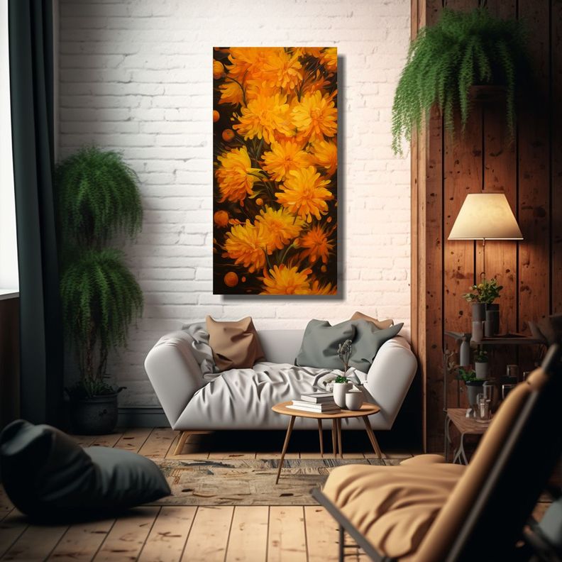 Lienzo Estampado De Colores Armónicos De Hierbas 40x80cm-2