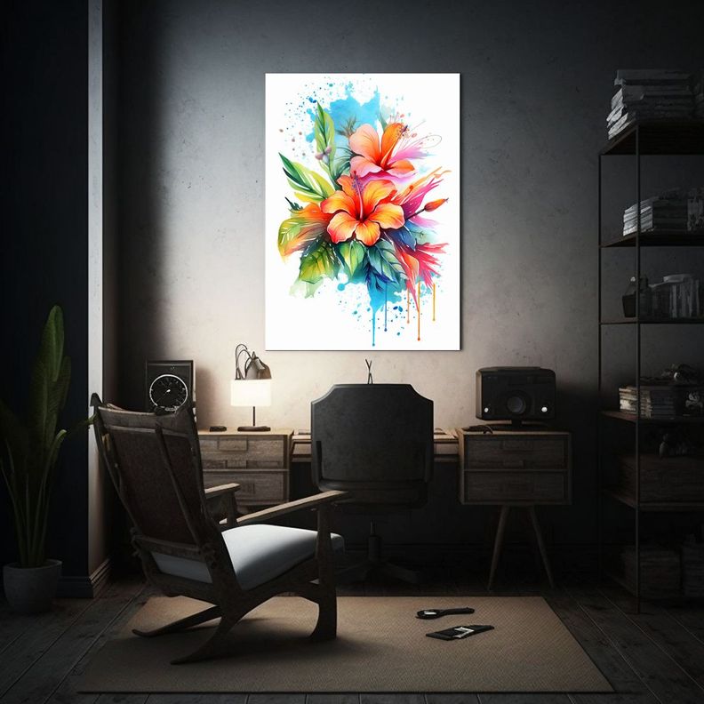 Cuadro Vertical Flor Tropical Protagonismo 40x50cm-2
