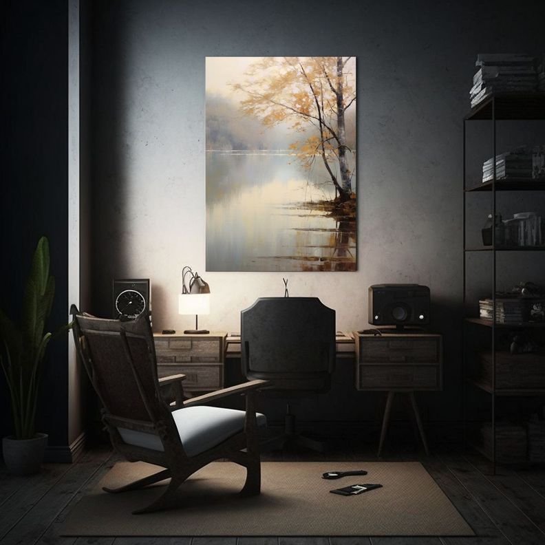 Cuadro Paisajístico De óleo Refinado En El Estilo De Danie 60x90cm-2