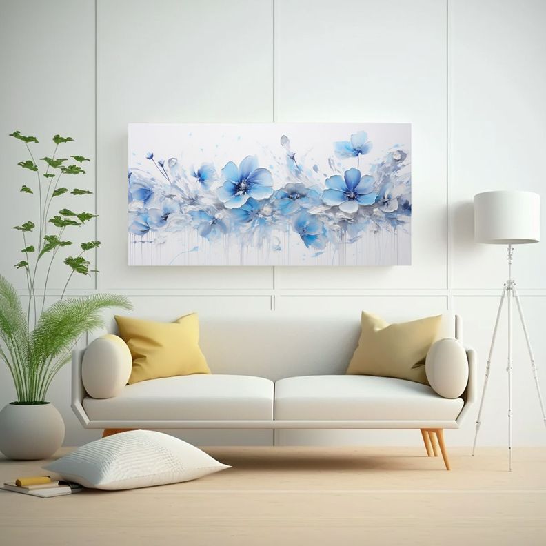 Pintura Acrílica Linda De Colores Sobre Fondo 120x60cm-2