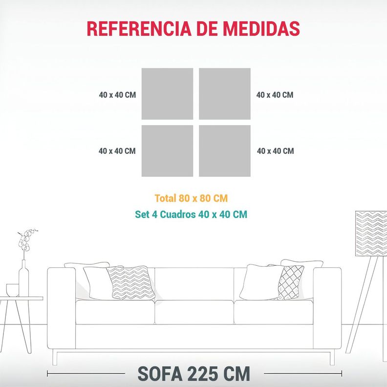 Cuadro Minimalista Pintura Al óleo Ciudad 80x80 Cm-1