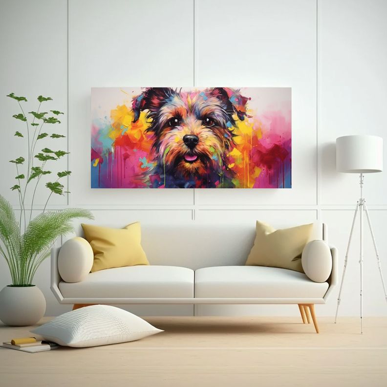 Cuadro Vintage Estilo Pintura Al Estilo óleo Colo 140x70cm-2