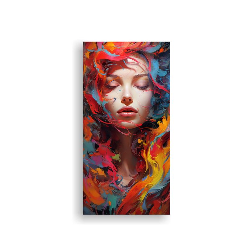 Cuadro Abstracto Colorido Perspectiva Pintura 80x160cm-0
