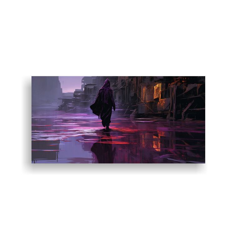 Cuadro Decorativo De Figura En Perfil Con Túnica 160x80cm-0