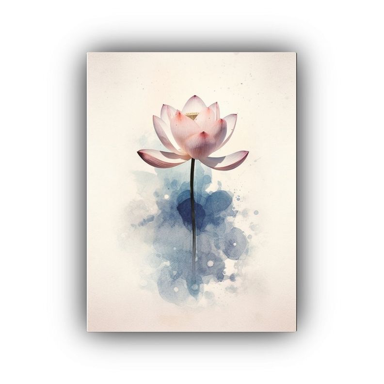 Cuadro Conceptual Living Abstract Acuarela Lona 50x65cm-0