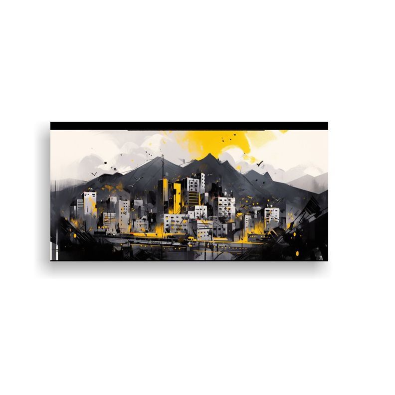 Cuadro Decorativo Abstracto Santiago Chile En Colo 140x70cm-0