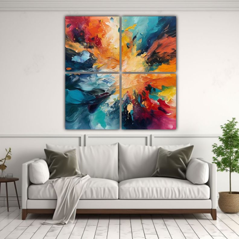 Cuadros De Pared Modernos Con Personalidad: 200x200 Cm-2