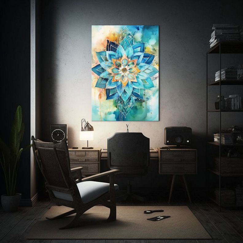 Pinturas Decorativas De Mandalas Acuarela Arte 80x120cm-2