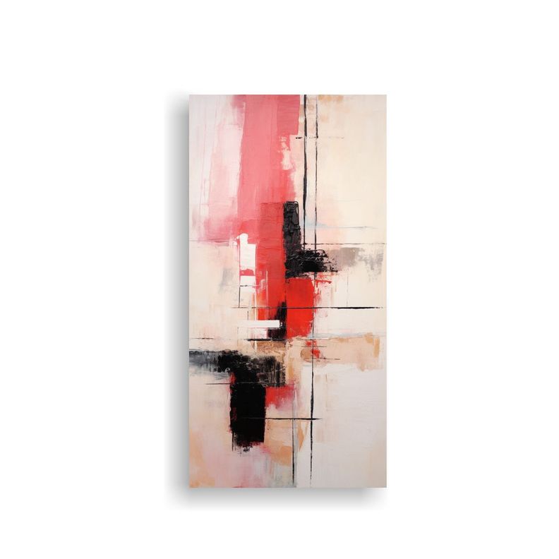 Cuadro Acuarela Minimalista Estilo Boho Armonía 50x100cm-0