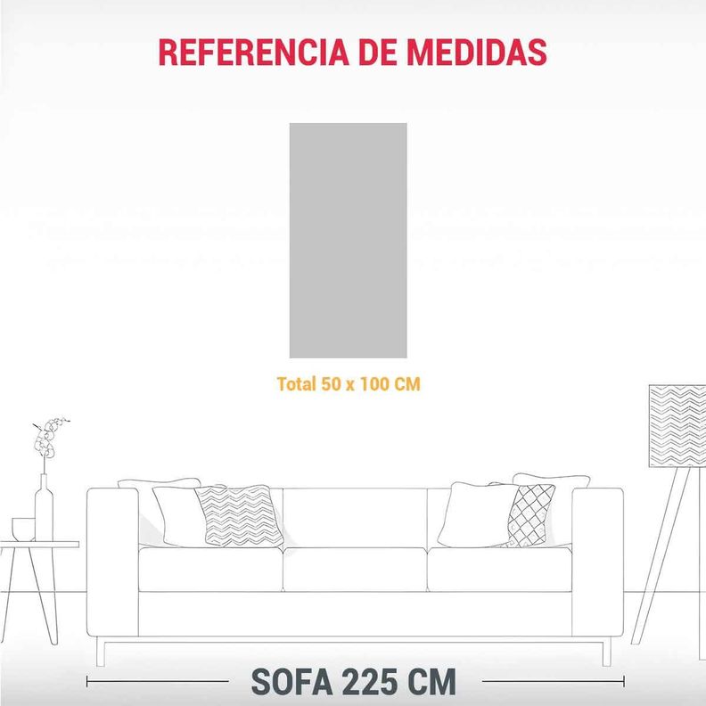 Cuadro Acuarela Minimalista Estilo Boho Armonía 50x100cm-1