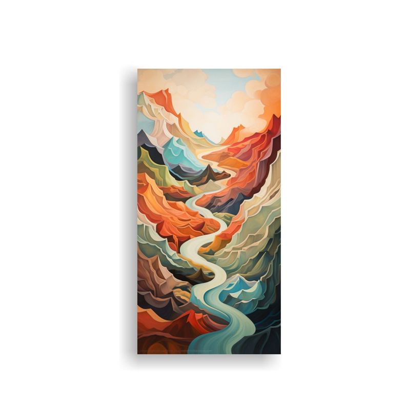 Cuadro Abstracto Regalo Montañas Abstractas 50x100cm-0
