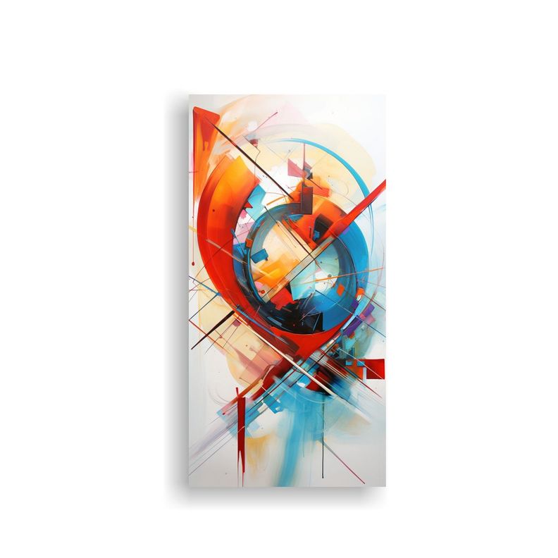 Cuadro Abstracto De Arte Futurista En Lienzo 80x160cm-0