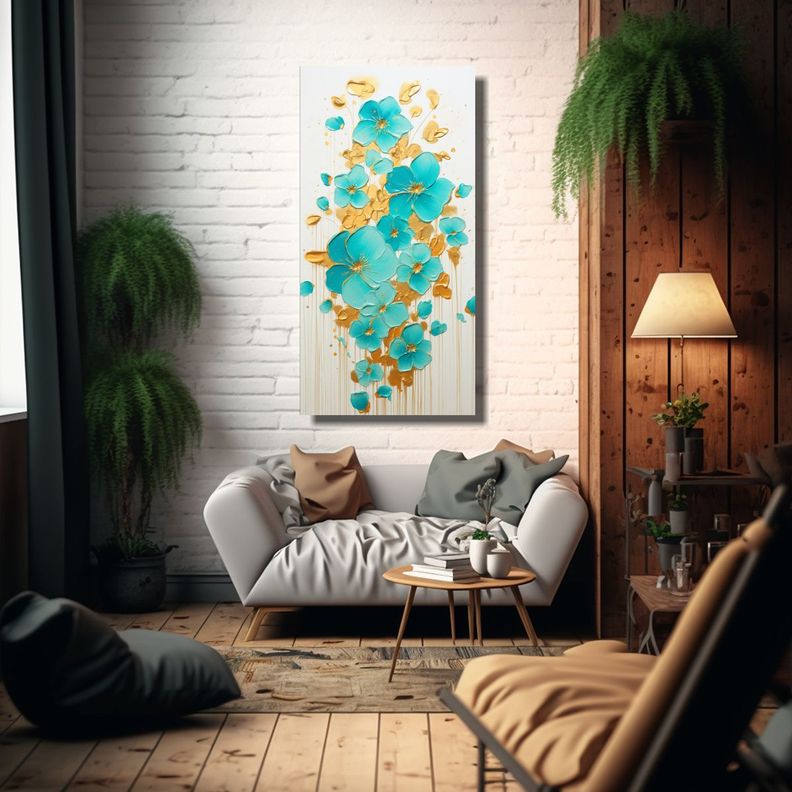 Pintura Acrílica Sin Costuras Sobre Blanco 60x120cm-2