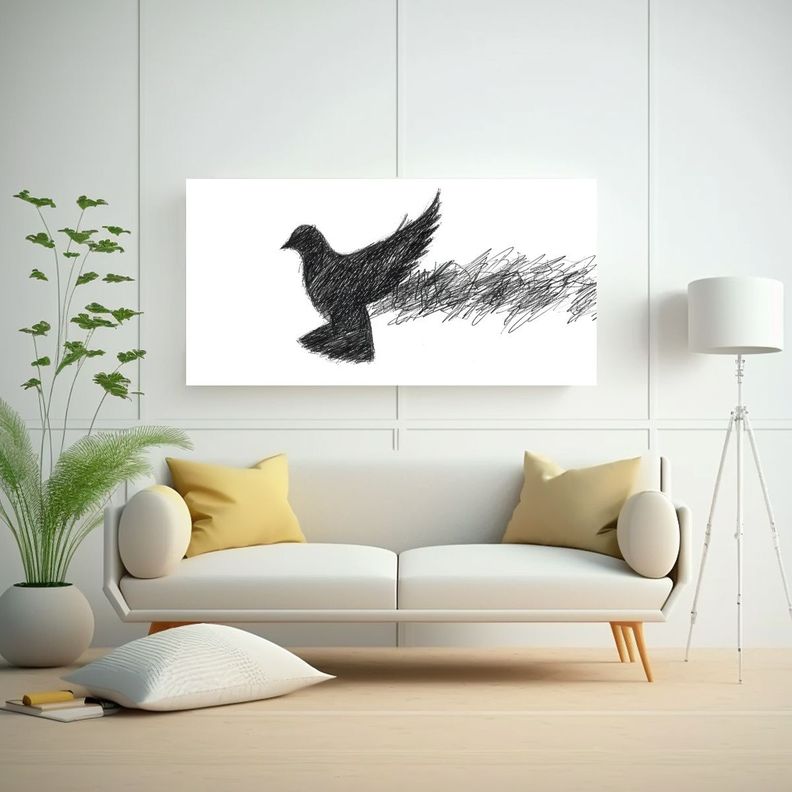 Icono De Canva Impreso: Dibujo De Contorno 100x50 Cm-2