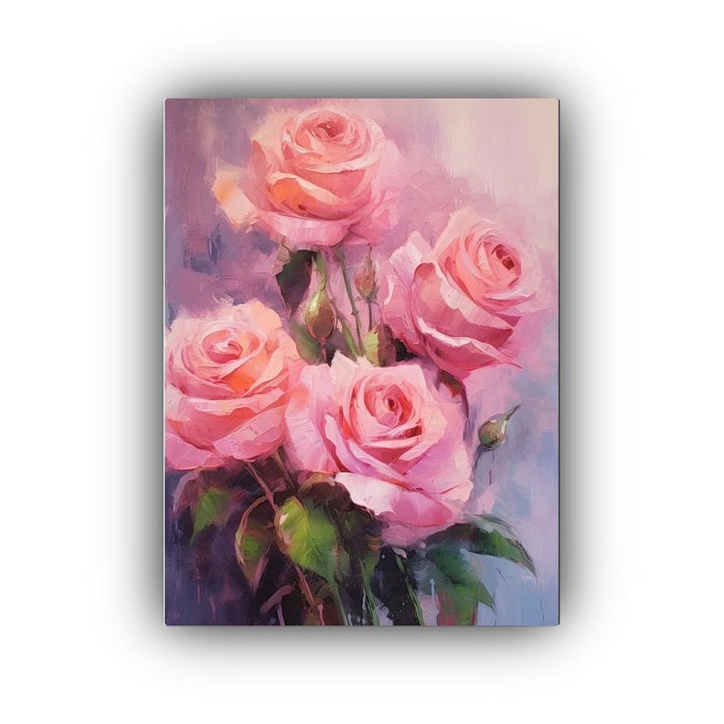 Pintura Rosa De Rosas En Movimiento Profundo 50x65cm-0