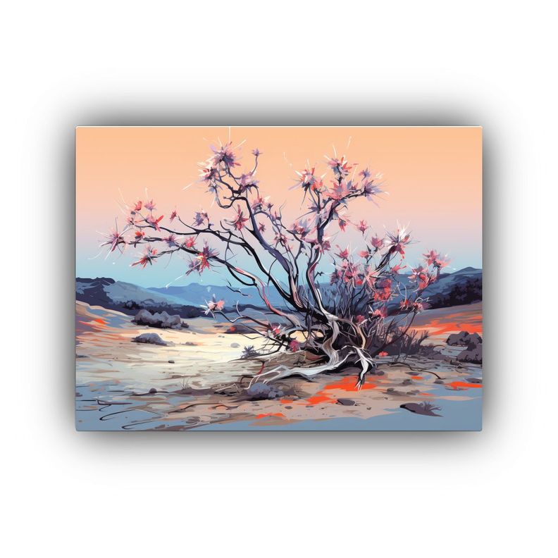 Cuadro Conceptual Personalidad: Ocotillo En Colores Pastel,  75x50cm-0