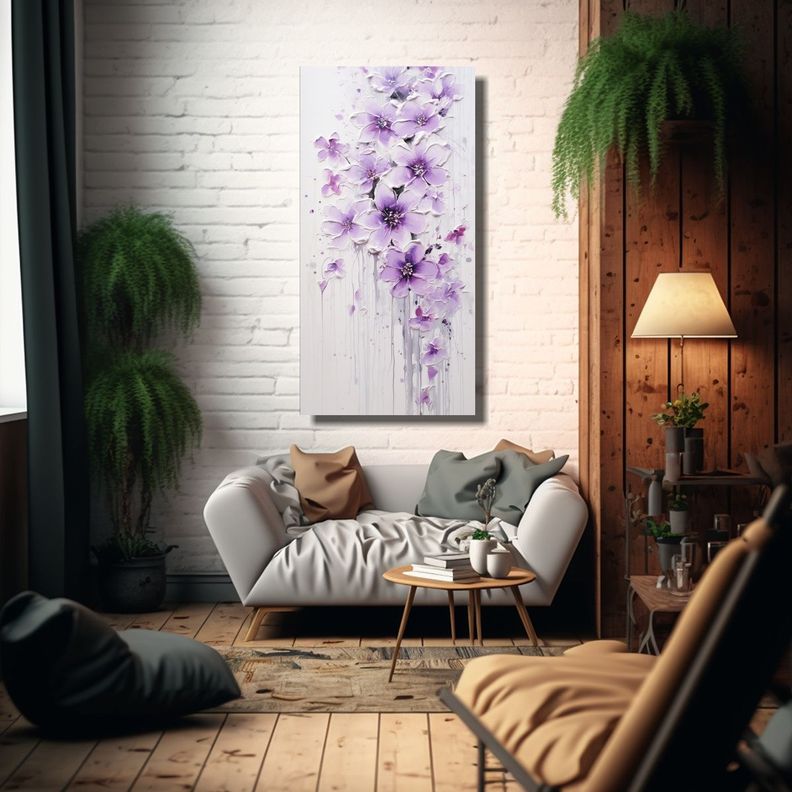 Pintura Acrílica Moderna Para Salón, Arte Fino, 80x160cm-2