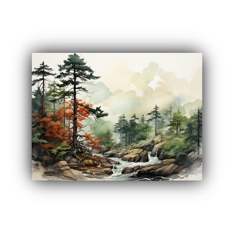 Cuadro Decorativo Armonia Arbol Secuoya Colores 40x30cm