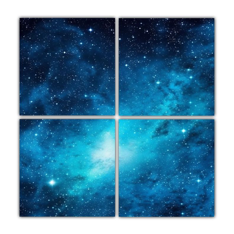 Cuadro Sublimado Cuadriptico De Tela Con Escena 80x80 Cm