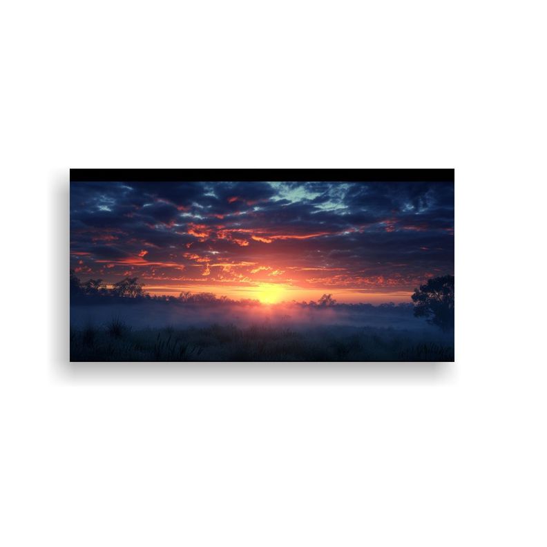 Cuadro Decorativo Abstracto Simétrico Amanecer 160x80cm-0