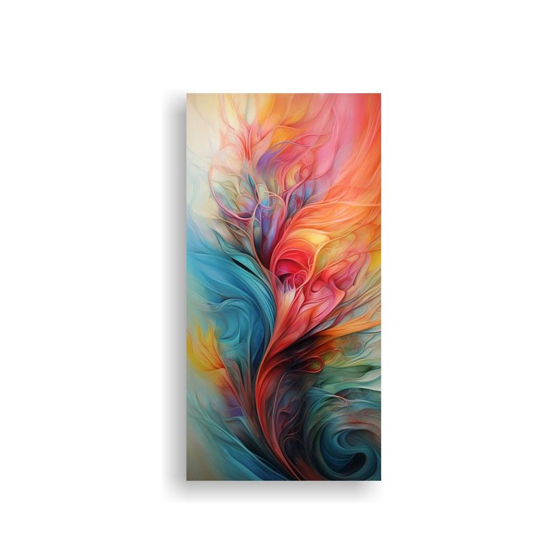 Cuadro Abstracto Intenso En Lienzo Patron Calma, 50x100cm-0