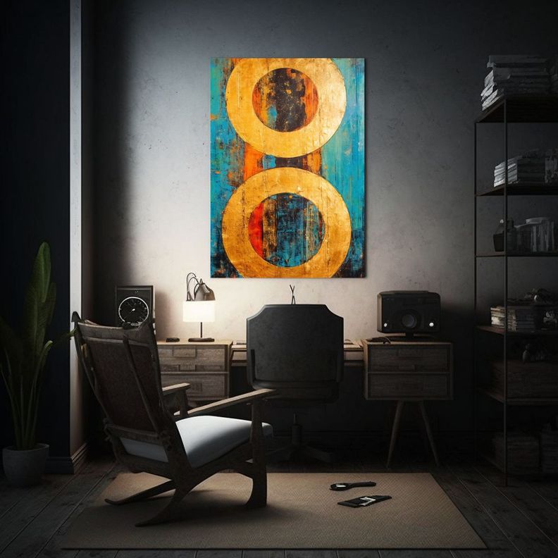 Cuadro Creativa Interiores Pintura Al óleo 50x75cm-2