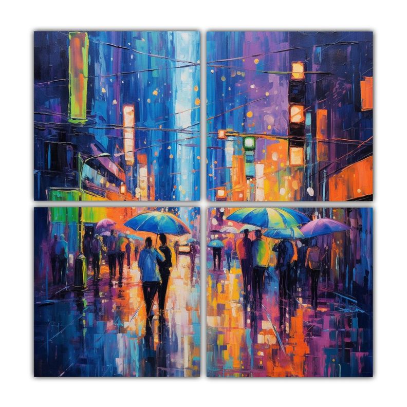 Cuadro Dinamico Tormenta Con Inesperado Giro 120x120 Cm