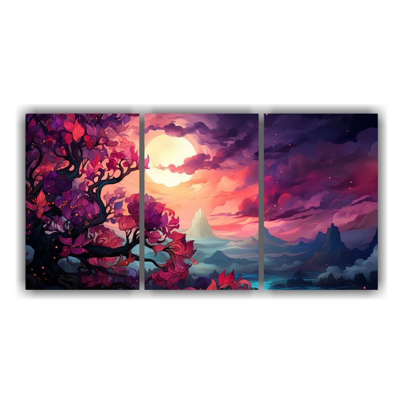 Tríptico Vanguardia Estrellado Para Decoración 120x60 Cm-0