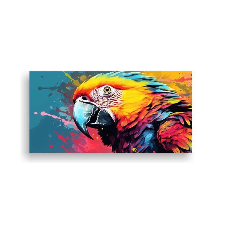 Cuadro De Lienzo Amazon Parrot En Colores 160x80cm-0