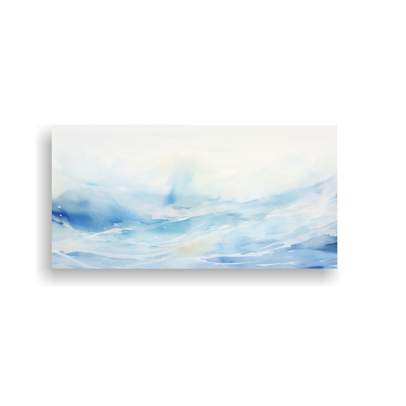 Cuadro Decorativo Abstracto: Mar En Tonos Suaves 60x30cm-0