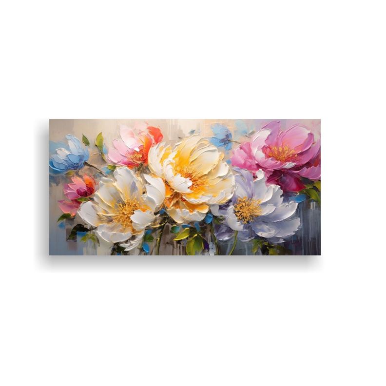 Adorno Espectacular De Peonias En Colores 60x30cm
